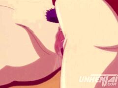 Japanischer unzensierter Hentai mit reifen Brüsten und Cartoon-Sex