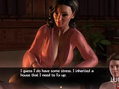 MILF massage with a sexy game