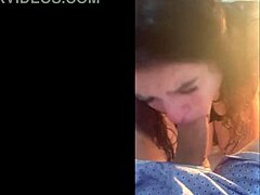 Mature MILF cums on cock and chokes on cum in bedroom