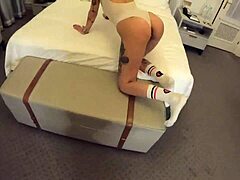 Big cock POV video of a hot yoga teacher getting fucked in a hotel room