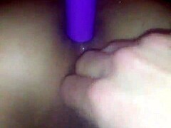 Mature mom gets her asshole fucked with a vibrator