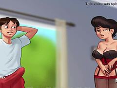 Ongecensureerde cartoon gameplay met volwassen en tiener MILF