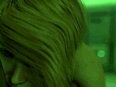 Mujer madura tiene acción nocturna en una novela visual hentai acuosa