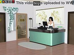 Animation 3D de fessée et de jeu anal avec une milf