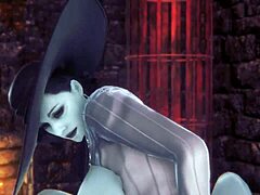 Érzéki Dimitrescu Milf természetes mellekkel az erotikus Resident Evil Village Hentai videóban