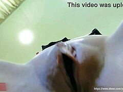 Sensual POV video of a busty stepmom's shaved pussy being pleasured
