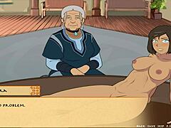 Avatar Korra and Mommy Katara in steamy cartoon action