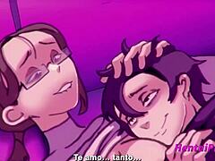 Animated MILF with small tits gets a mind-blowing blowjob