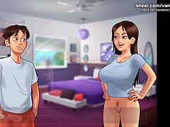 Compilation di scene di sesso hot con una biondina minuta in un gioco cartoon.