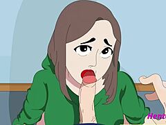 Busty milf leverer en enestående muntlig opptreden i usensurert hentai-animasjon