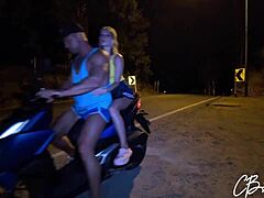 Milf with big tits gets car trouble and receives oral help