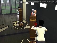 אישה בוגדת צ'יצ'י מקבלת אימון אנאלי ממאסטר רושי בהנטאי 3D