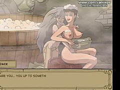 Mature witch hunter trainer's erotic encounter with horny mermaid in 3D cartoon
