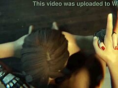 Fantasias eróticas de Tifa levam a uma intensa penetração anal e uma gozada em uma cena hentai 3D