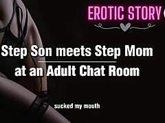¡El hijastro y la madrastra se involucran en un chat de audio erótico!