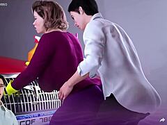 Apocalust 22: Nagy mellű mostohaanyuka seggbe kapja, miközben a garázsban ragad - Hentai játékok