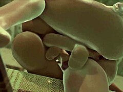 Teen shemale får anal knald fra moden MILF i 3D-tegnefilm