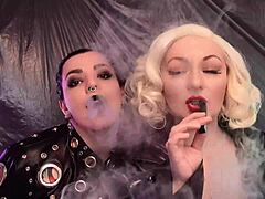 Arya Grander dan Dredda Dark membintangi enam video dominasi fetish lesbian selama dua jam, termasuk percakapan kotor dan pakaian lateks dan PVC yang nakal