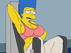 Marge, husmoren, opplever intens nytelse når hun mottar varm sæd i rumpa og spruter i forskjellige retninger. Denne usensurerte animen har modne karakterer med store rumper og store pupper