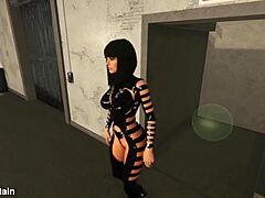 Vivi l'emozione del bondage metal in un gioco di femdom 3D