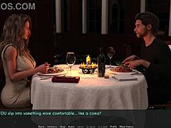 Milf cartoon e moglie si concedono una cena erotica in 3D