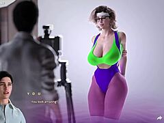 Une MILF américaine voluptueuse avec de gros seins en hentai 3D