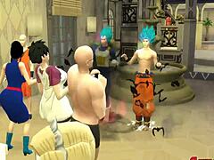Ntr Dragon Ball Porn: Goku Gohan Veget et Clirin punissent leurs épouses infidèles pour avoir trompé