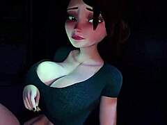 HD sexvideo viser en het brunette milf som får anal i tegneserie-stil