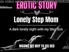 O enteado explora histórias de áudio eróticas com sua madrasta solitária