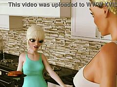 Манди носи анимационен петел и стене футанари в HD порно
