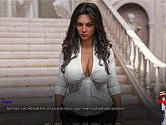 เกมโป๊ที่มีหน้าอกใหญ่และเวทมนตร์ใน Fireball - วิดีโอ Lust Academy 4