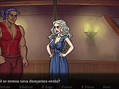 Voyeuristische weergave van Daenerys Targeryens stripdance in de achtste aflevering van Game of Whores