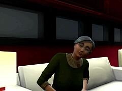 Medzirasová orgia s veľkým zadkom a veľkými prsiami v paródii Sims 4