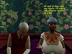 Interraciale orgie met een grote kont en grote tieten in een Sims 4-parodie
