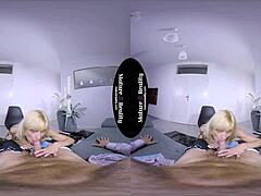 Sexo de realidade virtual com uma europeia madura com um corpo apertado