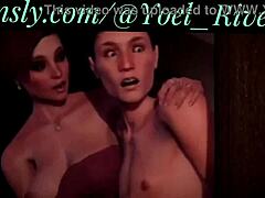 Un tânăr heterosexual este pătruns în fund de două transsexuale într-un joc de orgii tabu