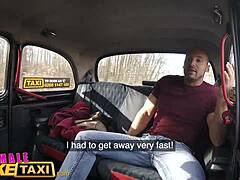 Queen fake taxi skinny taxi driver rides knob like a slaver