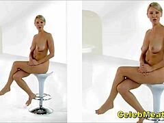 Blondi milfin ja hänen miespuolisen rakastajansa sensuelinen alastomuus kielletyssä TV-videossa