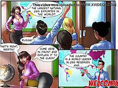 Pijpen en neuken in schoolmeisje fantasie - animatie porno video