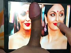 HD βίντεο ενός μεγάλου πέους που εκτοξεύει σπέρμα στην Aishwarya Rai