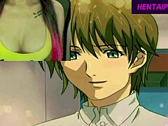 Hentai cartoon with anime sex and cartoon facial